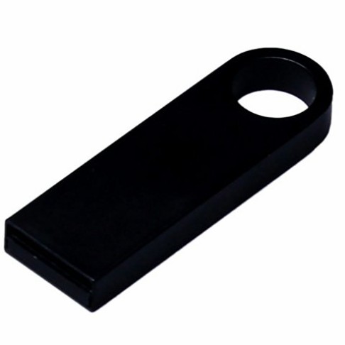 USB 2.0-флешка на 64 Гб с мини чипом и круглым отверстием, черный