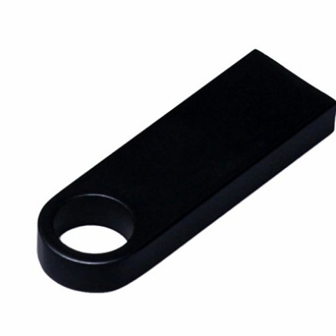 USB 2.0-флешка на 64 Гб с мини чипом и круглым отверстием, черный