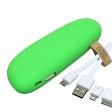PB_Small_stone Универсальное зарядное устройство power bank в форме камня. 2600MAH. Зеленый