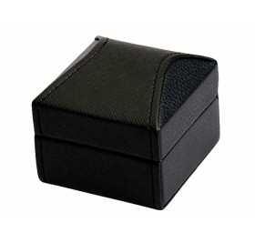 Кожаная подарочная упаковка G01-BK. Черный цвет, с синим ложементом. Кожаная подарочная упаковка G01-BK. Черный цвет, с синим ложементом.