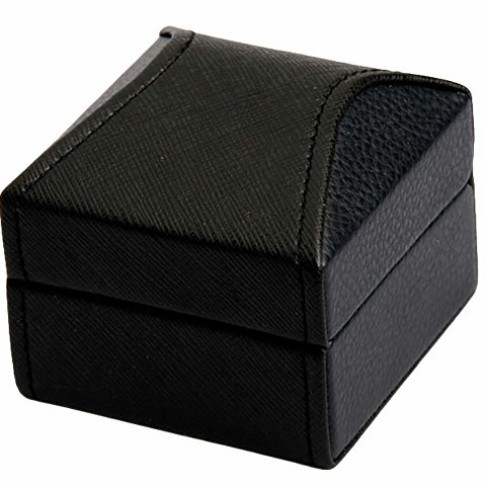 Кожаная подарочная упаковка  G01-BK. Черный цвет, с синим ложементом.