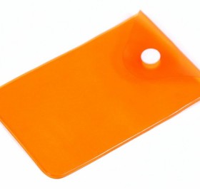 Прозрачный кармашек PVC, оранжевый цвет
