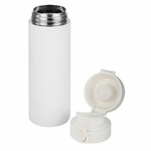 Вакуумная термокружка Waterline c кнопкой «Guard», 400 мл, белый Вакуумная термокружка Waterline c кнопкой «Guard», 400 мл, белый