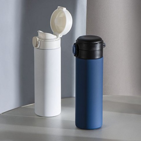 Вакуумная термокружка Waterline c кнопкой «Guard», 400 мл, белый Вакуумная термокружка Waterline c кнопкой «Guard», 400 мл, белый