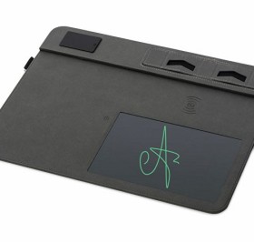 Многофункциональный коврик для мыши «Multi Pad» с беспроводной зарядкой и LCD экраном, 10 Вт, серый