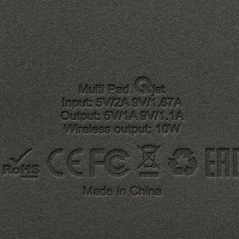 Многофункциональный коврик для мыши «Multi Pad» с беспроводной зарядкой и LCD экраном, 10 Вт, серый