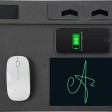 Многофункциональный коврик для мыши «Multi Pad» с беспроводной зарядкой и LCD экраном, 10 Вт, серый