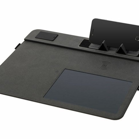 Многофункциональный коврик для мыши «Multi Pad» с беспроводной зарядкой и LCD экраном, 10 Вт, серый