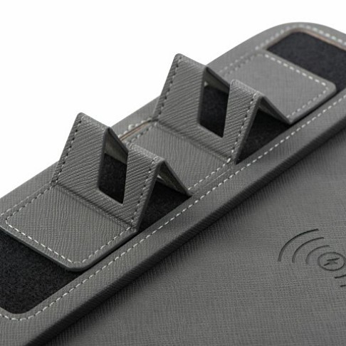 Многофункциональный коврик для мыши «Multi Pad» с беспроводной зарядкой и LCD экраном, 10 Вт, серый