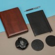 Бизнес-блокнот на молнии А5 «Fabrizio» с RFID защитой и ручкой, черный