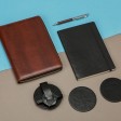 Бизнес-блокнот на молнии А5 «Fabrizio» с RFID защитой и ручкой, синий
