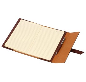 Бизнес-блокнот А5 с клапаном «Fabrizio» с ручкой, коричневый Бизнес-блокнот А5 с клапаном «Fabrizio» с ручкой, коричневый