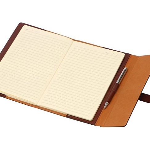 Бизнес-блокнот А5 с клапаном «Fabrizio» с ручкой, коричневый