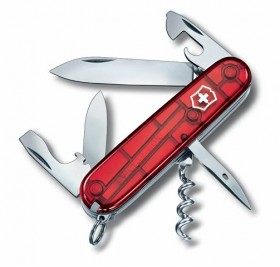 Нож перочинный VICTORINOX Spartan, 91 мм, 12 функций, полупрозрачный красный