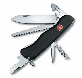 Нож перочинный VICTORINOX Forester, 111 мм, 12 функций, с фиксатором лезвия, чёрный