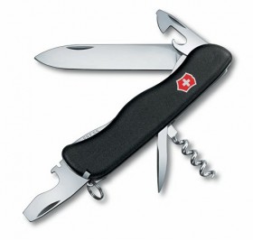 Нож перочинный VICTORINOX Picknicker, 111 мм, 11 функций, с фиксатором лезвия, чёрный