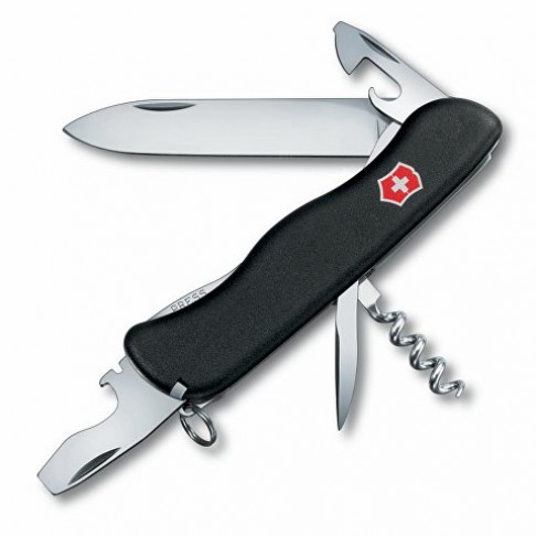 Нож перочинный VICTORINOX Picknicker, 111 мм, 11 функций, с фиксатором лезвия, чёрный