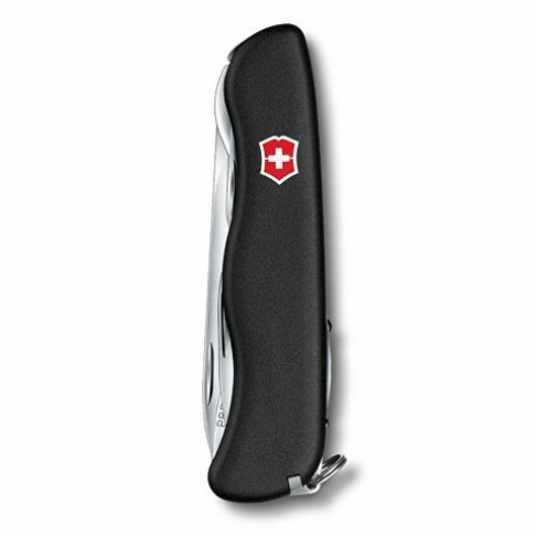 Нож перочинный VICTORINOX Picknicker, 111 мм, 11 функций, с фиксатором лезвия, чёрный