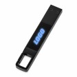 USB 2.0- флешка на 32 Гб c подсветкой логотипа «Hook LED», темно-серый, синяя подсветка