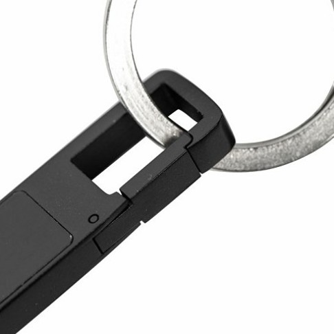 USB 2.0- флешка на 32 Гб c подсветкой логотипа «Hook LED», темно-серый, синяя подсветка
