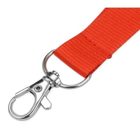 Ланъярд из RPET с карабином, красный Ланъярд из RPET с карабином, красный