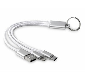 Кабель для зарядки «Tres» с брелоком, серый