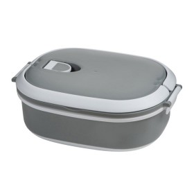 Ланч-бокс Hotty 750 мл для микроволновой печи, серый/белый