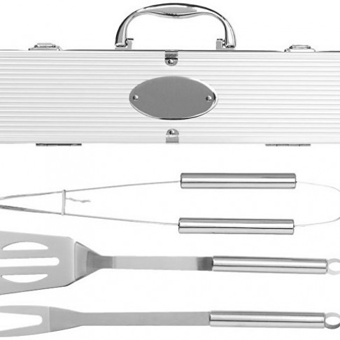 Набор для барбекю в кейсе: лопатка, щипцы, вилка 