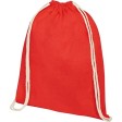 Рюкзак со шнурком Tenes из хлопка плотностью 140 г/м², красный