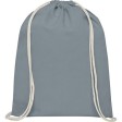 Рюкзак со шнурком Tenes из хлопка плотностью 140 г/м², серый