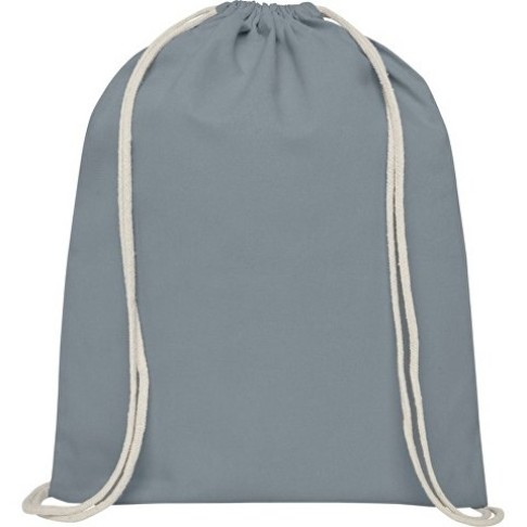 Рюкзак со шнурком Tenes из хлопка плотностью 140 г/м², серый