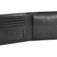 Портмоне BUGATTI Primo, чёрное, натуральная воловья кожа, 11х1,5х9 см