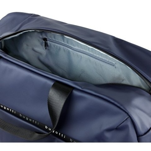 Сумка спортивная BUGATTI Blanc, синяя, тарпаулин/полиэстер, 52х26х27,5 см