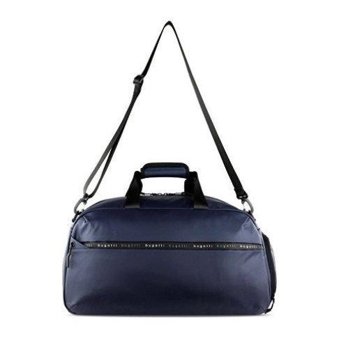 Сумка спортивная BUGATTI Blanc, синяя, тарпаулин/полиэстер, 52х26х27,5 см
