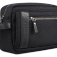 Несессер мужской BUGATTI Nero, чёрный, нейлон 1680D/кожа, 24х7,5х16 см