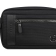 Несессер мужской BUGATTI Nero, чёрный, нейлон 1680D/кожа, 24х7,5х16 см