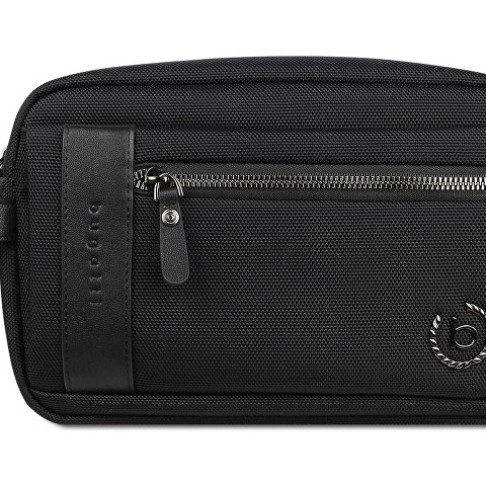 Несессер мужской BUGATTI Nero, чёрный, нейлон 1680D/кожа, 24х7,5х16 см Несессер мужской BUGATTI Nero, чёрный, нейлон 1680D/кожа, 24х7,5х16 см
