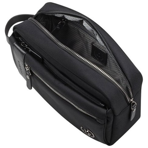 Несессер мужской BUGATTI Nero, чёрный, нейлон 1680D/кожа, 24х7,5х16 см Несессер мужской BUGATTI Nero, чёрный, нейлон 1680D/кожа, 24х7,5х16 см