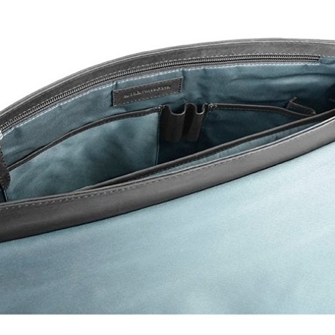 Портфель BUGATTI Romano 15'', чёрный, натуральная воловья кожа, 39х8х30 см