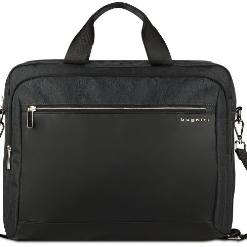 Портфель мужской BUGATTI серия Sera, антрацитовый, полиэстер, 40х11х34 см