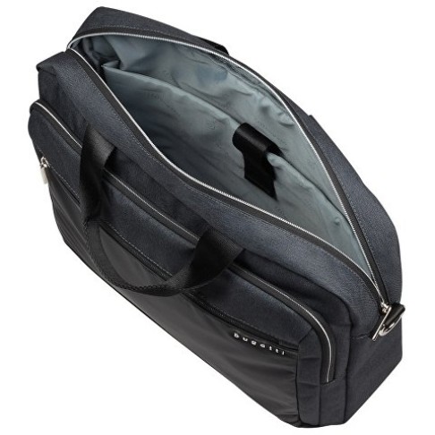 Портфель мужской BUGATTI серия Sera, антрацитовый, полиэстер, 40х11х34 см