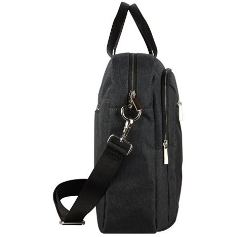 Портфель мужской BUGATTI серия Sera, антрацитовый, полиэстер, 40х11х34 см