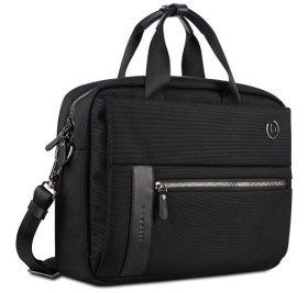 Портфель мужской BUGATTI Nero 15'', чёрный, нейлон 1680D/кожа, 42х10х30 см