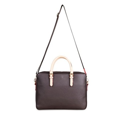 Портфель женский BUGATTI Ella 15'', тёмно-коричневый, полиуретан, 38х6х27,5 см