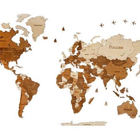 Интерьерная карта мира 