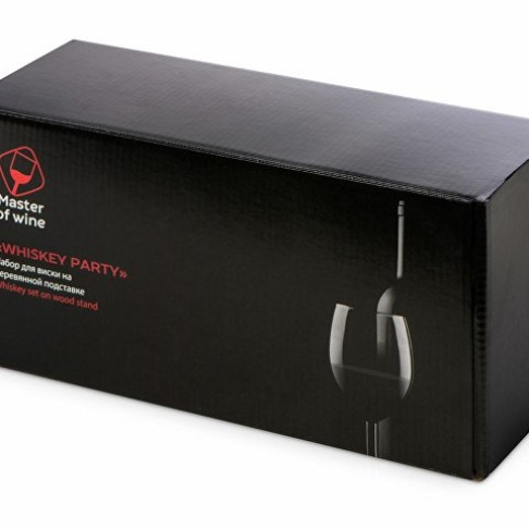 Набор для виски и коктейлей на подставке из дуба «Whiskey Party»