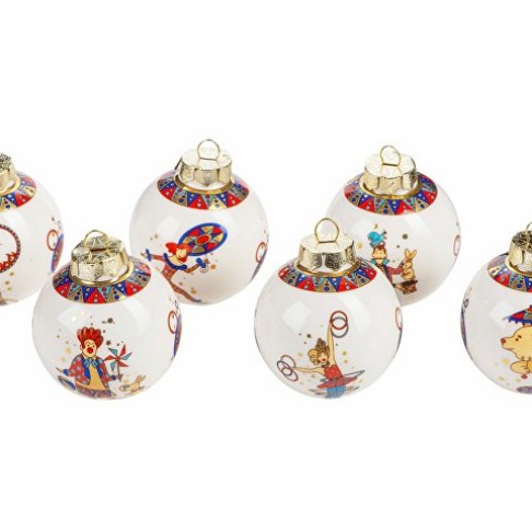 Набор новогодних шаров, 6 шт