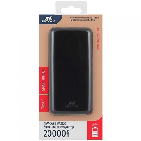 RIVACASE VA2120 (20000mAh), внешний аккумулятор /24