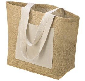 Сумка Jute джутовая с широким дном, натуральный