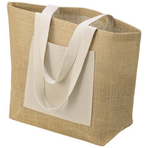 Сумка Jute джутовая с широким дном, натуральный